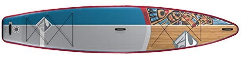 12' 6" Boardworks SHUBU Raven Paddleboard | Red/Grey/White/Wood