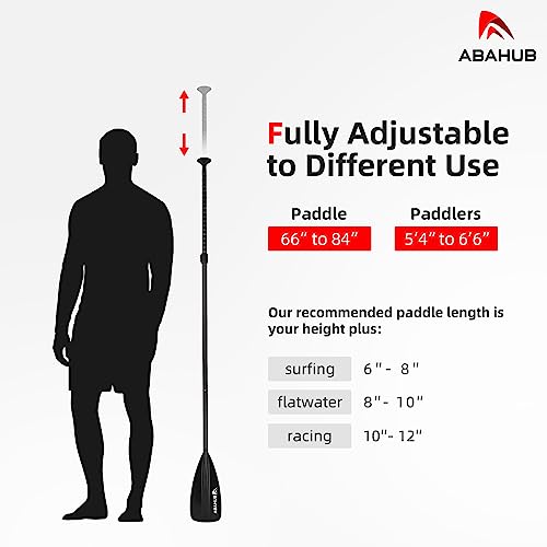 Abahub Carbon SUP Paddle/Oar, Adjustable Stand Up Paddleboard