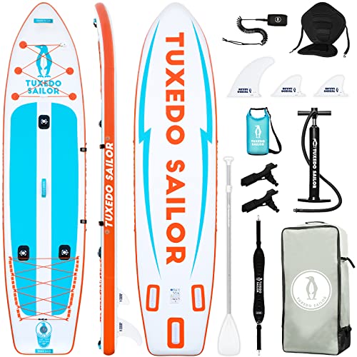 Tuxedo Sailor 12'×34"×6" Inflatable Fishing Paddle Board