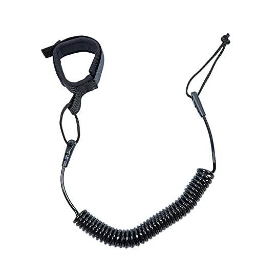 Black Coiled SUP Leash - 10' Stand Up Paddleboard