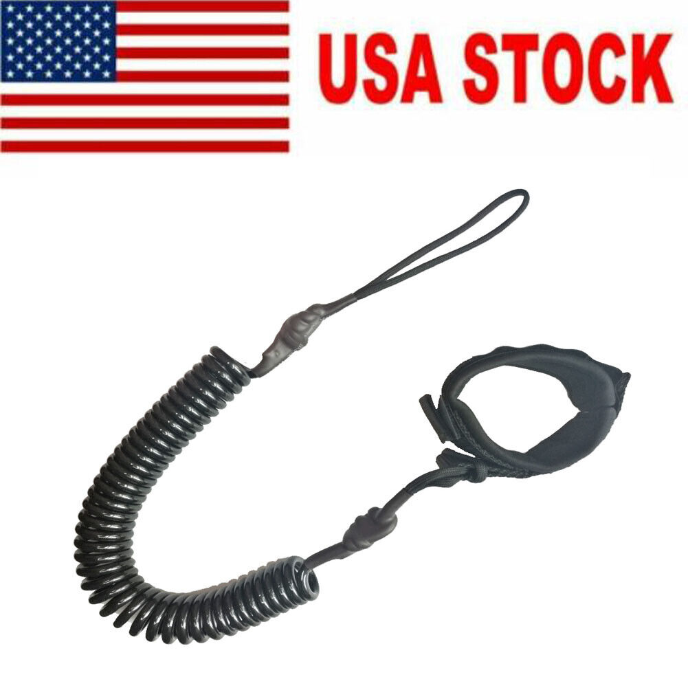 Paddleboard Leash - 10ft Coiled Leg Rope with Ankle Cuff