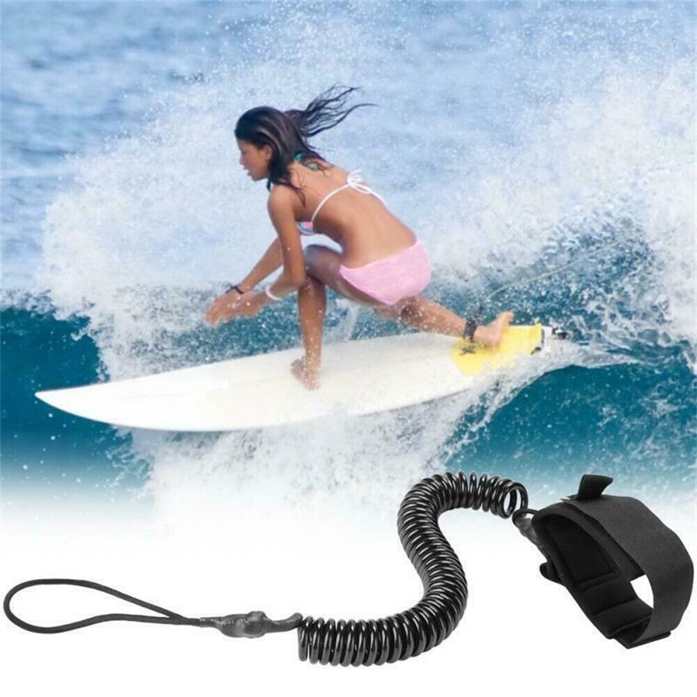 Paddleboard Leash - 10ft Coiled Leg Rope with Ankle Cuff