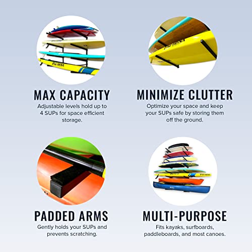 Adjustable Wall-mounted Storage Rack for Paddleboards & Kayaks