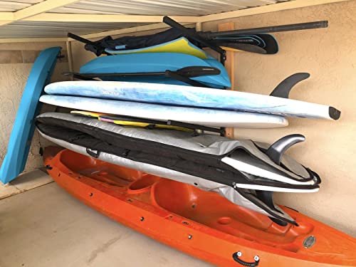 Adjustable Wall-mounted Storage Rack for Paddleboards & Kayaks