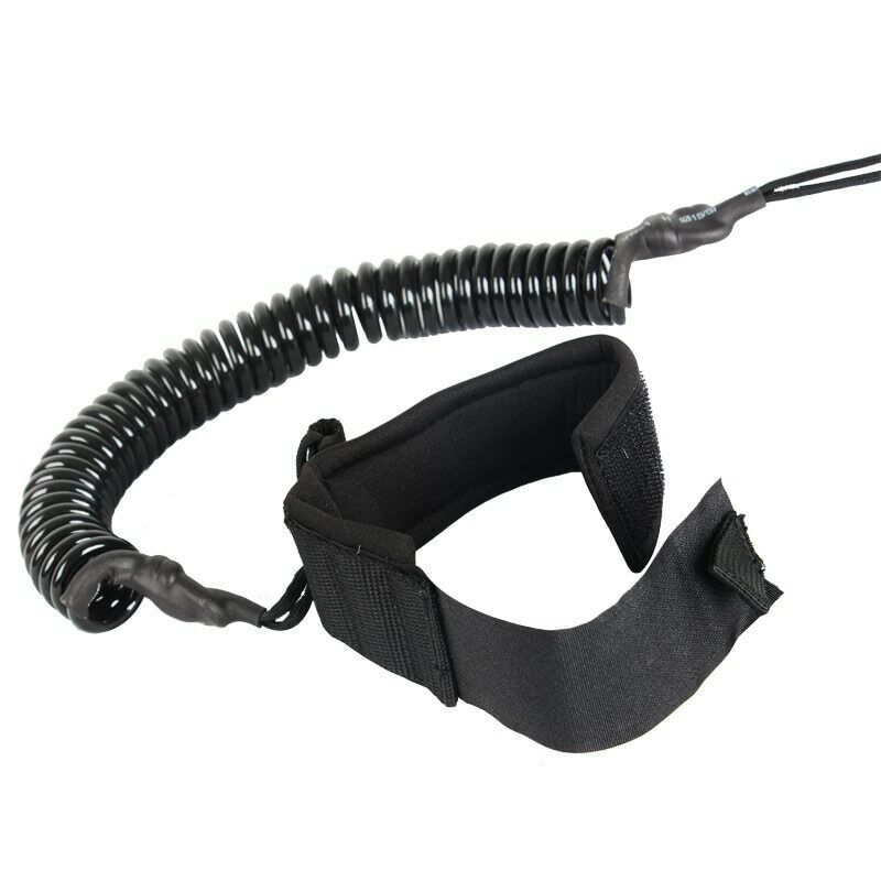 Paddleboard Leash - 10ft Coiled Leg Rope with Ankle Cuff