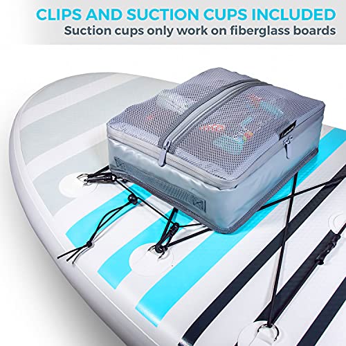 Gray Mesh Top Paddleboard Deck Bag