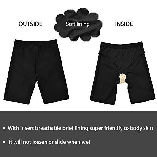 Women's Black Swim Shorts: UV Sport Board Bottoms