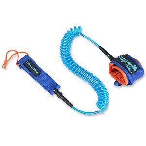 LINGVUM Coiled SUP Leash Premium Stand Up Paddle Board Leg Rope Wrist Strap Surfboard Leash for Paddleboard, Shortboard, Longboard