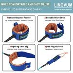 LINGVUM Coiled SUP Leash Premium Stand Up Paddle Board Leg Rope Wrist Strap Surfboard Leash for Paddleboard, Shortboard, Longboard