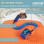 LINGVUM Coiled SUP Leash Premium Stand Up Paddle Board Leg Rope Wrist Strap Surfboard Leash for Paddleboard, Shortboard, Longboard