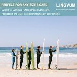 LINGVUM Coiled SUP Leash Premium Stand Up Paddle Board Leg Rope Wrist Strap Surfboard Leash for Paddleboard, Shortboard, Longboard