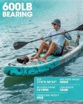CETANA 11'6×35"x7" Extra Wide Fishing Inflatable Paddle Board with Recessed Deck, 600lb Capacity Stand Up Paddle Board for Adults, Sup for 2+1 Person with Seat, Rod Holder, Backpack, Floating Paddle