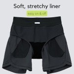 Women's High Waisted Swim Shorts with Pockets - Black Size 12