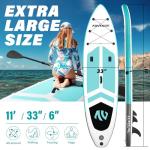ADVENOR Paddle Board 11'x33 x6 Extra Wide Inflatable Stand Up Paddle Board for Fishing with Rod Holder, Fishing Mounts on 2 Sides, Kayak Seat, Double Blade Paddle,Backpack,Leash,and Hand Pump