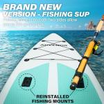 ADVENOR Paddle Board 11'x33 x6 Extra Wide Inflatable Stand Up Paddle Board for Fishing with Rod Holder, Fishing Mounts on 2 Sides, Kayak Seat, Double Blade Paddle,Backpack,Leash,and Hand Pump