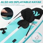 ADVENOR Paddle Board 11'x33 x6 Extra Wide Inflatable Stand Up Paddle Board for Fishing with Rod Holder, Fishing Mounts on 2 Sides, Kayak Seat, Double Blade Paddle,Backpack,Leash,and Hand Pump