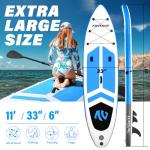 ADVENOR Paddle Board 11'x33 x6 Extra Wide Inflatable Stand Up Paddle Board for Fishing with Rod Holder, Fishing Mounts on 2 Sides, Kayak Seat, Double Blade Paddle,Backpack,Leash,and Hand Pump