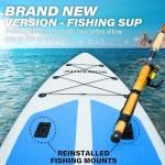 ADVENOR Paddle Board 11'x33 x6 Extra Wide Inflatable Stand Up Paddle Board for Fishing with Rod Holder, Fishing Mounts on 2 Sides, Kayak Seat, Double Blade Paddle,Backpack,Leash,and Hand Pump