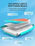EVAJOY Inflatable Stand Up Paddle Board 11'×32"×6" Around with iSUP Accessories & Waterproof Bag, Portable Hand Pump for Racing Touring Fishing , Safety Leash, Main Fin