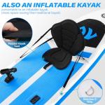 ADVENOR Paddle Board 11'x33 x6 Extra Wide Inflatable Stand Up Paddle Board for Fishing with Rod Holder, Fishing Mounts on 2 Sides, Kayak Seat, Double Blade Paddle,Backpack,Leash,and Hand Pump