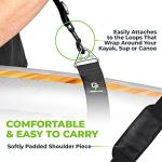 Gradient Fitness SUP & Kayak Carry Strap – Hands-Free Paddle Board, Surfboard & Kayak Carrier with Padded Shoulder Sling – Adjustable Paddleboard Accessory for Men & Women (Black)