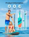 EVAJOY Inflatable Stand Up Paddle Board 11'×32"×6" Around with iSUP Accessories & Waterproof Bag, Portable Hand Pump for Racing Touring Fishing , Safety Leash, Main Fin