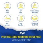 AquaPro Liquid Patch Waterproof Repair Kit for PVC Inflatable Boats, Rafts, ISUPs, Paddle Boards, Above Ground Pools, Hot Tubs, and Underwater Gear (Sealer +Cord)