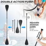 ADVENOR Paddle Board 11'x33 x6 Extra Wide Inflatable Stand Up Paddle Board for Fishing with Rod Holder, Fishing Mounts on 2 Sides, Kayak Seat, Double Blade Paddle,Backpack,Leash,and Hand Pump