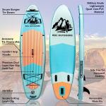 Roc Inflatable Stand Up Paddle Boards with Premium SUP Paddle Board Accessories, Wide Stable Design, Non-Slip Comfort Deck for Youth & Adults (Cloud)