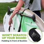 Gradient Fitness SUP & Kayak Carry Strap – Hands-Free Paddle Board, Surfboard & Kayak Carrier with Padded Shoulder Sling – Adjustable Paddleboard Accessory for Men & Women (Black)