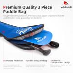 Abahub 1 x 3 Section Carbon Fiber SUP Paddle, Adjustable 67''-86'' Stand Up Paddle Lightweight Carbon Shaft, Blue Plastic Blade + Paddle Bag