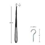 Single Kayak Rack - 55lb Capacity Wall or Ceiling Storage Straps for Surfboards, Paddleboards, SUP, or Canoe - Adjustable Kayak Hanger by RAD Sportz