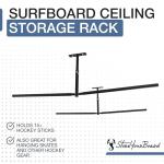 StoreYourBoard Paddleboard & Surfboard Ceiling Rack – Adjustable SUP Rack for Garage Ceiling Storage, Heavy-Duty Paddle Board Rack Holds 150 lbs, Surfboard Ceiling Mount for Home & Garage