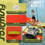 FunWater SUP Inflatable Stand Up Paddle Board Ultra-Light Inflatable Paddleboard with Accessories, Fin, Adjustable Paddle, Pump, Backpack, Leash