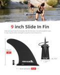 Abahub 9'' SUP Fin Inflatable Paddle Board Replacement Fins, Quick Release Slide in Detachable Center Surfboard Fin for Surfing, iSUP Stand UP Paddleboard Inflatable Boards 9 Inch Black
