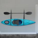 Single Kayak Rack - 55lb Capacity Wall or Ceiling Storage Straps for Surfboards, Paddleboards, SUP, or Canoe - Adjustable Kayak Hanger by RAD Sportz