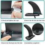 Anfyko 9" Paddle Board Fin Repalcement Universal, Nylon Fiberglass Reinforced, No-Tool Installation, Single Center Fin for Most Inflatable SUPs, Surfboard, Stand-up Paddleboard, Longboard - (1PCS)