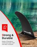 Abahub 9'' SUP Fin Inflatable Paddle Board Replacement Fins, Quick Release Slide in Detachable Center Surfboard Fin for Surfing, iSUP Stand UP Paddleboard Inflatable Boards 9 Inch Black