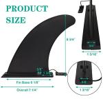 Anfyko 9" Paddle Board Fin Repalcement Universal, Nylon Fiberglass Reinforced, No-Tool Installation, Single Center Fin for Most Inflatable SUPs, Surfboard, Stand-up Paddleboard, Longboard - (1PCS)