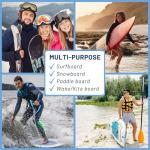 Hang 11 Vertical Surfboard Rack - Surf Racks for Wall, Sustainable Hardwood Surf Board Holder with Rubber Mat, Surfboard Wall Mount, Paddle Board & SUP Garage Storage (6 arms / 5-6 boards)