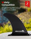 Abahub 9'' SUP Fin Inflatable Paddle Board Replacement Fins, Quick Release Slide in Detachable Center Surfboard Fin for Surfing, iSUP Stand UP Paddleboard Inflatable Boards 9 Inch Black