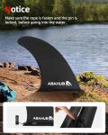 Abahub 9'' SUP Fin Inflatable Paddle Board Replacement Fins, Quick Release Slide in Detachable Center Surfboard Fin for Surfing, iSUP Stand UP Paddleboard Inflatable Boards 9 Inch Black