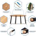 Hang 11 Vertical Surfboard Rack - Surf Racks for Wall, Sustainable Hardwood Surf Board Holder with Rubber Mat, Surfboard Wall Mount, Paddle Board & SUP Garage Storage (4 arms / 3-4 boards)