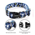 Ihoming Dog Collar and Leash Set for Daily Outdoor Walking Running Training, Bone Design for Small Boys Girls Dogs Cats Pets, S-Up to 20LBS