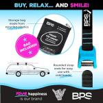 BPS ‘Magic’ Tie Down Straps for Roof Rack - ‘No Scratch’ 15 feet Tie Downs 2-Pack Surfboard Straps Silicone Buckle Cover with Storage Bag Made from Recycled Plastics – SUP Kayak Canoe Paddle Board