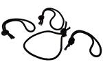 Santa Barbara Surfing SBS - Leash String Cord for Surfboard, Longboard and SUP - 4 Pack (Black)
