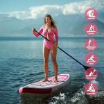FunWater Inflatable 10'6×33"×6" Ultra-Light SUP for All Skill Levels Everything Included with Stand Up Paddle Board, Adj Paddle, Pump, ISUP Travel Backpack, Leash, Waterproof Bag