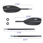 Sea Eagle AB50 8' 4 Part Double Ended Kayak and SUP Paddle with Carbon-Fiberglass Shaft and Asymmetrical Spoon Blades
