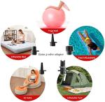 Tuomico 20PSI High Pressure SUP Electric Air Pump,Dual Stage Inflation Paddle Board Pump for Inflatable Stand Up Paddle Boards, Boats,Kayak,12V DC Car Connector