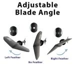 Sea Eagle AB50 8' 4 Part Double Ended Kayak and SUP Paddle with Carbon-Fiberglass Shaft and Asymmetrical Spoon Blades